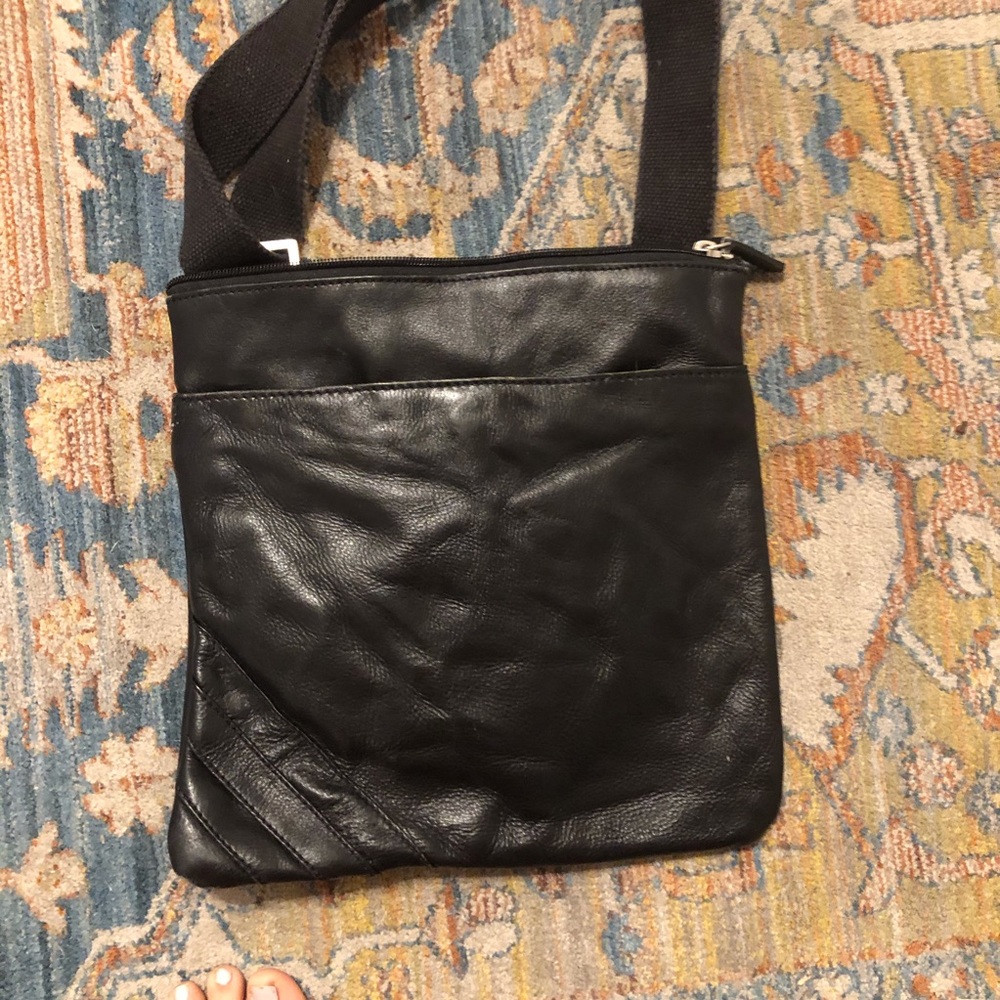 Hidesign Black Leather Purse Satchel